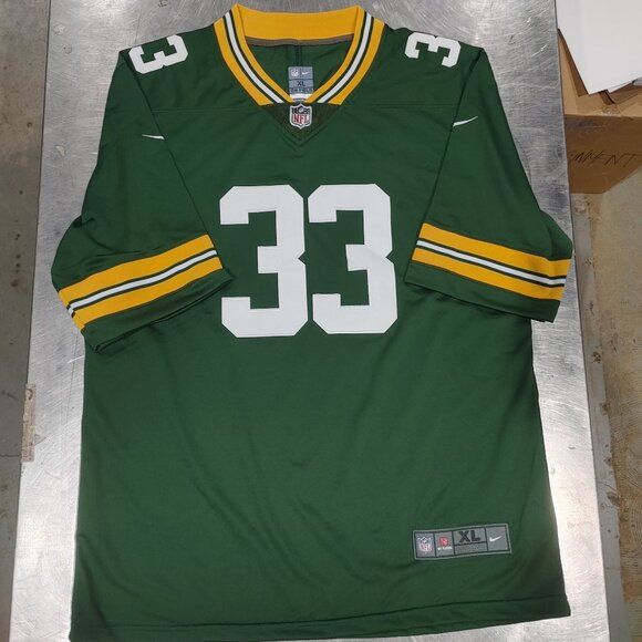 Excellent Condition NFL 33 Aaron Jones Nike XL Jersey Green Bay Packers - Picture 1 of 3